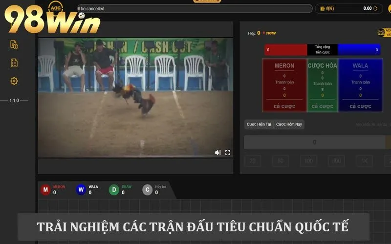 Các trận đấu được thiết lập theo tiêu chuẩn quốc tế