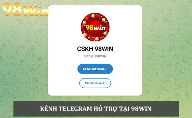 Kênh chat live Telegram hỗ trợ liên tục