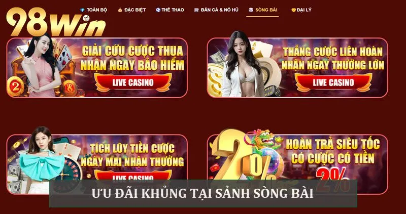 Nhận ngay quà tặng tại sảnh Sòng bài